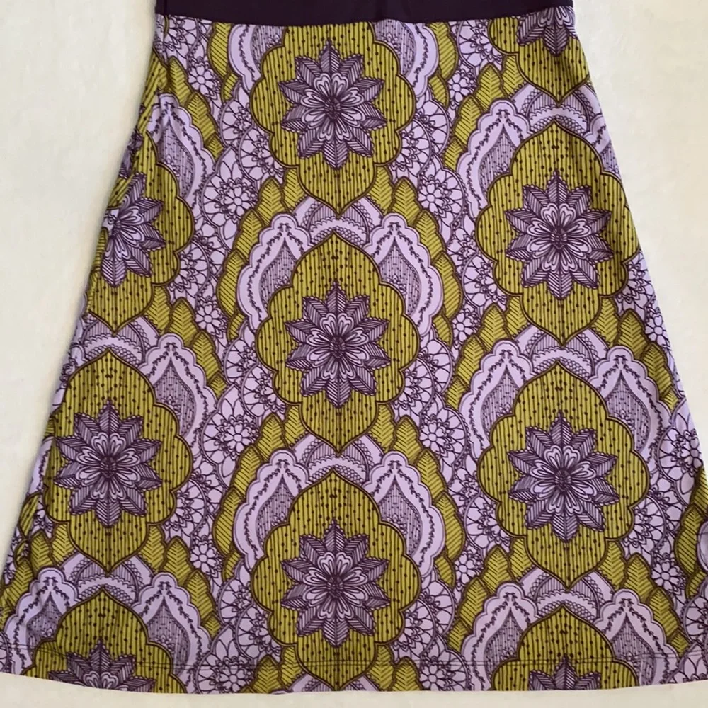 Prana | Amaya Athletic Active Dress Lupine Scallop Purple/Green Mandala Print S - Picture 6 of 16